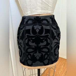 Free People Velvet Mini Skirt